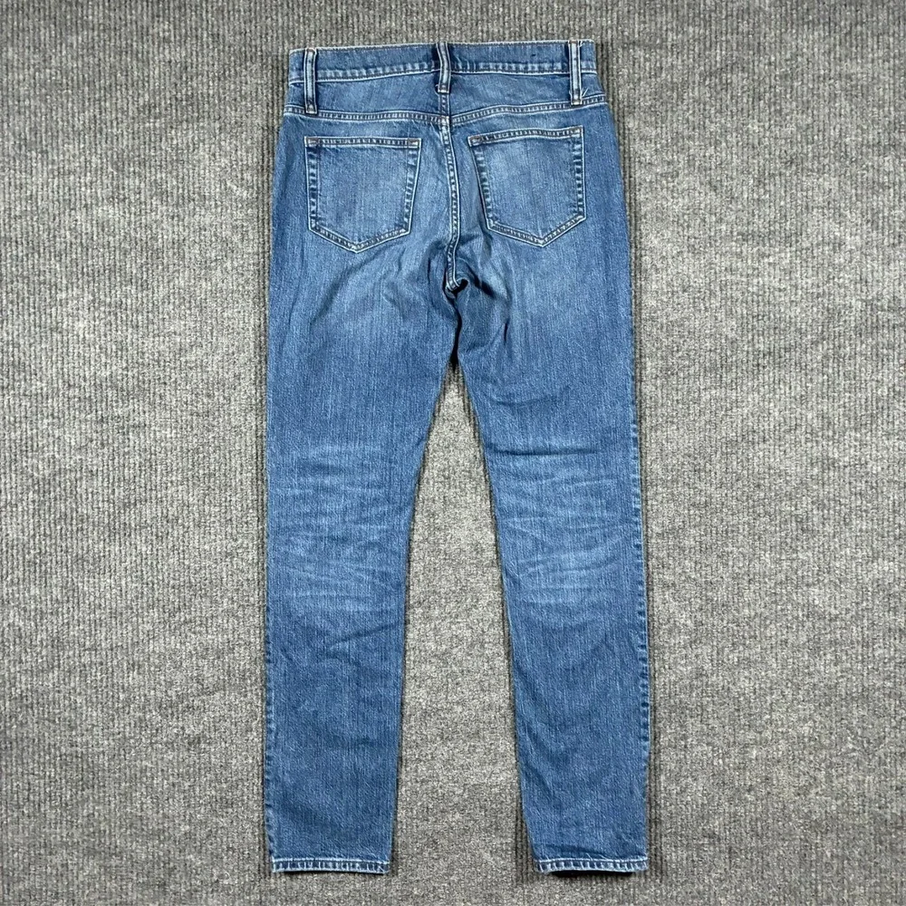 J. Crew Flex Mens Jeans Size 29x32 Blue Denim Slim Stretch Casual Low Rise - Picture 2 of 10